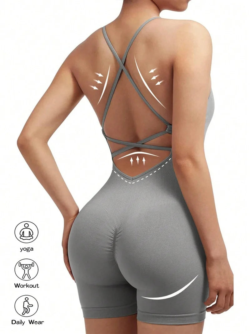 Sexy fitness jumpsuit para mujer